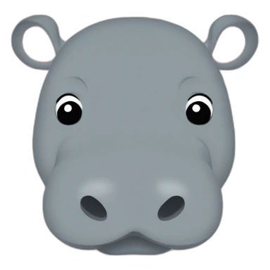 hippopotamus cute minimalist  sticker