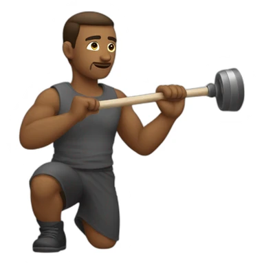 men with a macebell sticker