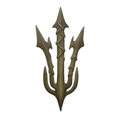 Upside down trident  sticker