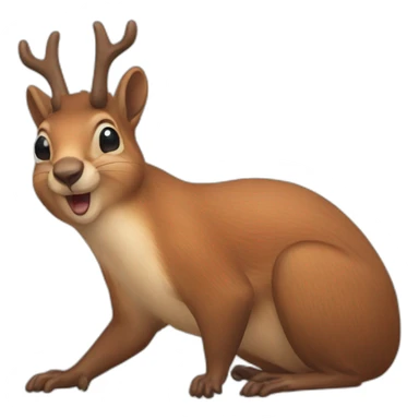 Squirrel elk sticker