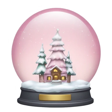 pale pink christmas snow globe sticker