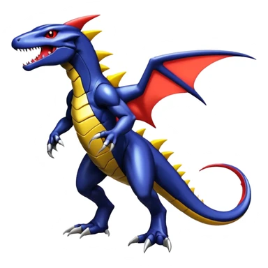 Shiny Exotic Colorful epic Salandit-Garchomp-Genesect-Miraidon-Koraidon-Fakémon-Digimon-hybrid-creature (full body)  sticker