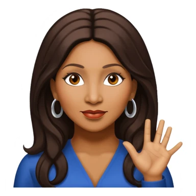 Trina Braxton with long dark brown hair sticker