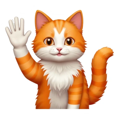 Cat giving hi five sticker