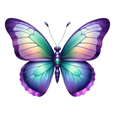 Iridescent Fluorite butterfly sticker