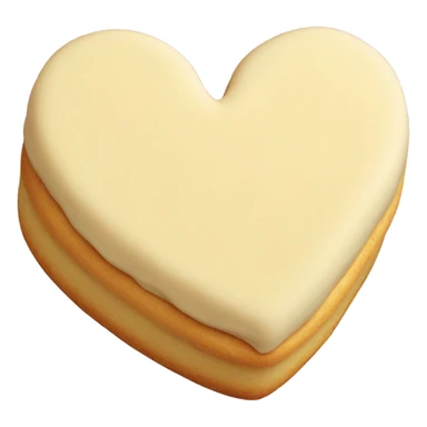 heart shaped biscuit with cheddar icing sticker
