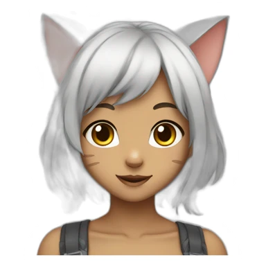 Anime cat girl sticker