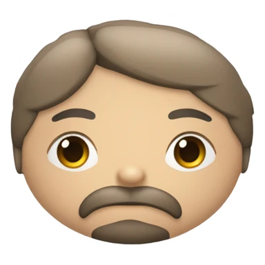 Persona cara redonda barba de candado morena gordita carismatica sticker