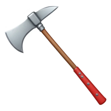 A red Axe  sticker