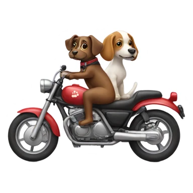 a dog riding a motorbike sticker