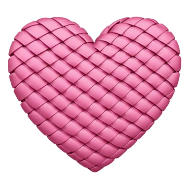 sakura heart with a woven texture sticker