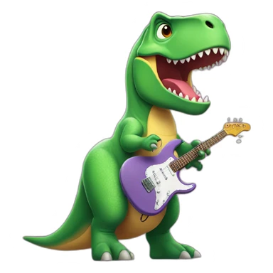 T rex hearing music sticker