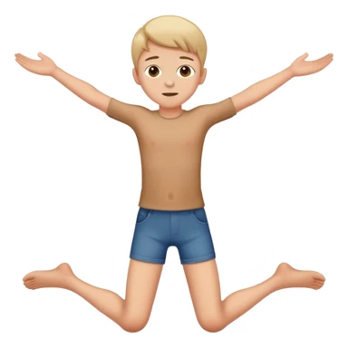 A standing boy but the legs are spread apart but still standing on the floor sticker