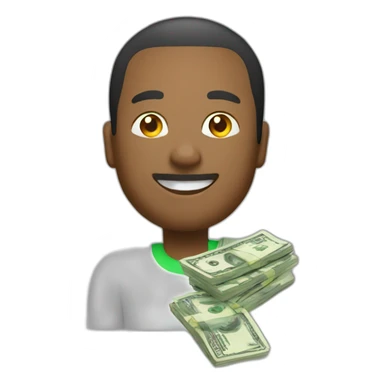 Create a emoji of a money stack sticker