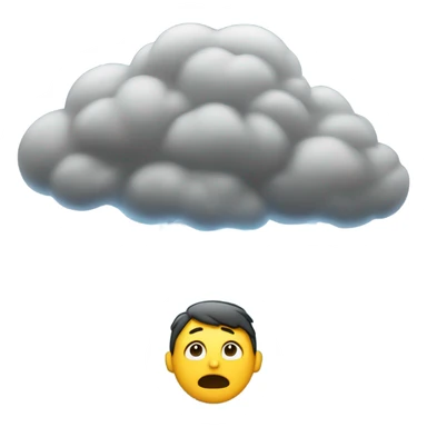 Some kind of thunderstorm in someone’s head or over someone’s head lol sticker