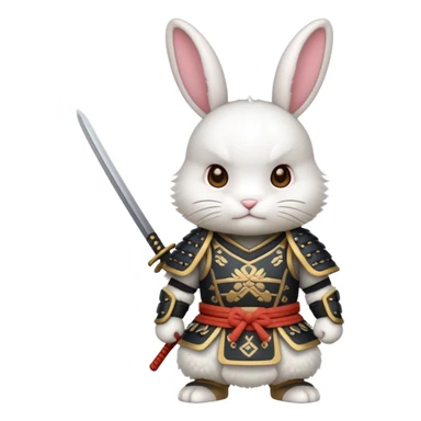a samurai bunny sticker