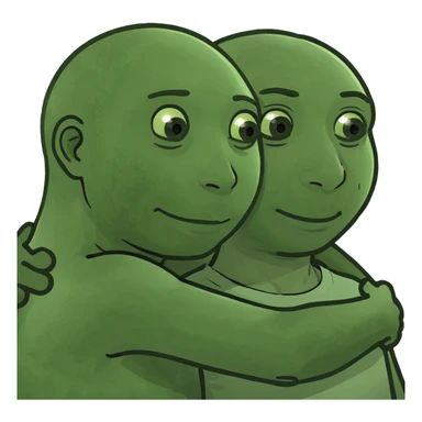 Lo esta habrazando alguien  sticker