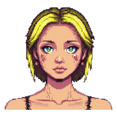 chica con acné en el rostro sticker