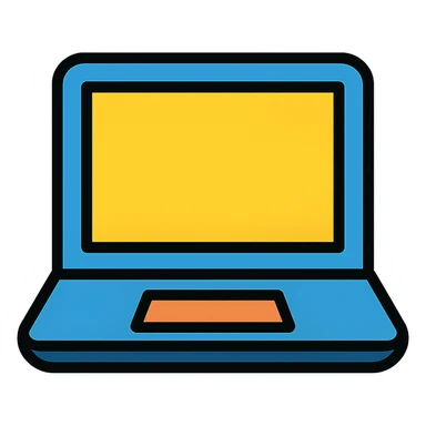 color outline icon of a laptop sticker