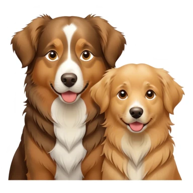Australian Shepard and golden retriever  sticker