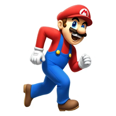mario runs right sticker
