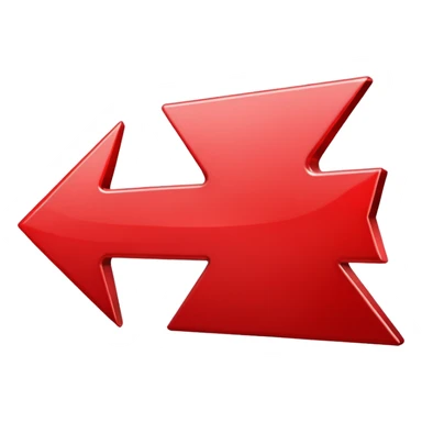 red reverse arrow sticker