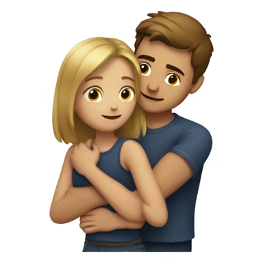 guy hugging n gurl sticker