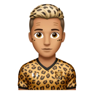 Footballer's leopard sticker