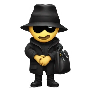 robber with the black hat and bag of money sticker