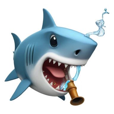 shark smoking a water pipe sticker