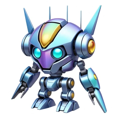 Iridescent futurist. medabot-mecha sticker