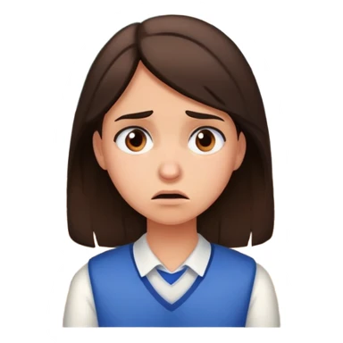 Brunette mental breakdown school sticker
