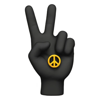 heart peace sign sticker