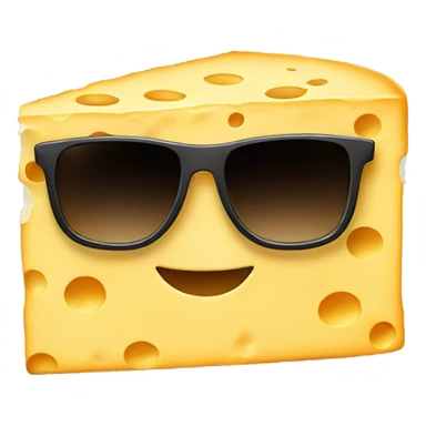 Cheese with sunglasses sticker
