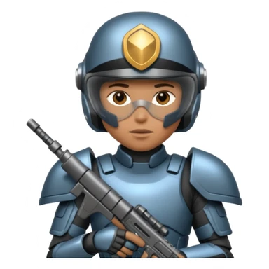 futuristic tech cop sticker
