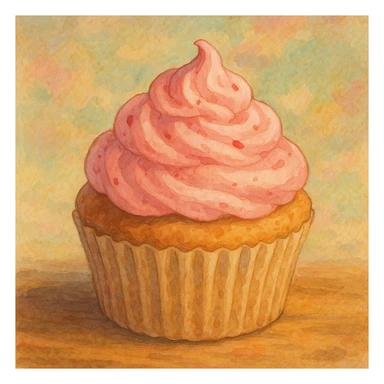 cupcake with pink icing sticker