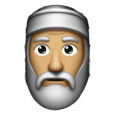 medieval serious man hidden behind wall  sticker