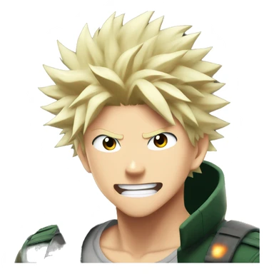 Bakugou anime with explosions  sticker