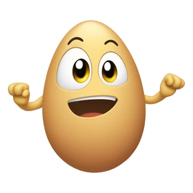Egg with arms and legs  sticker