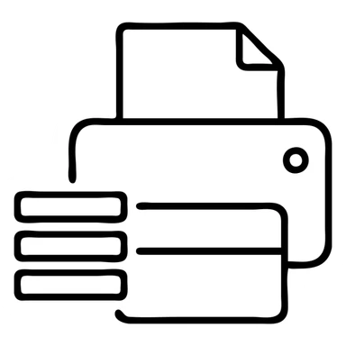 pile of paper next to a printer sticker