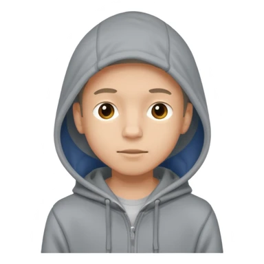 Skinny boy wearing grey hoddi sticker