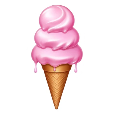 Glossy cotton candy in cone with shimmering, dewy surface and reflective highlights sticker