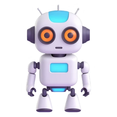 Cute Robot assistant sticker