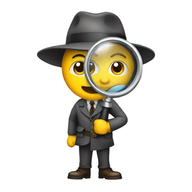  detective with magnifying glass sticker