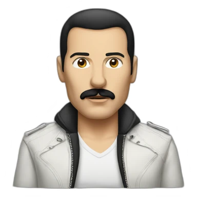 Portrait of Freddy mercury wearing casual clothes sticker