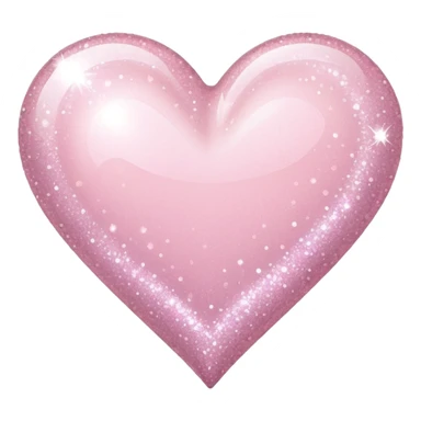 light pink heart with glitter sticker