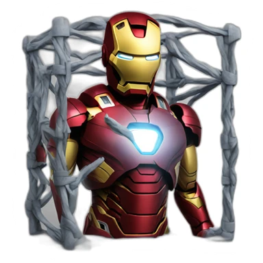 iron man building web sticker