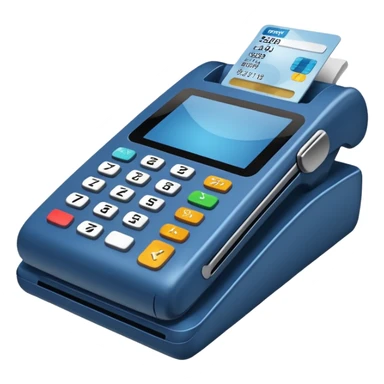 credit card blue pos terminal sticker