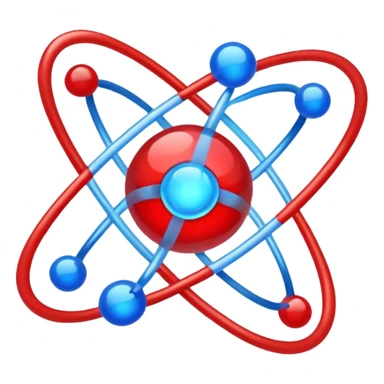 blue and red atom make it transparent sticker