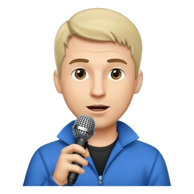 man doing mic drop sticker